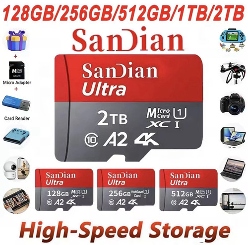 Micro card sd - sd, 128gb
